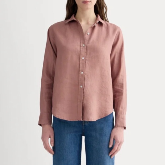 NWOT Everyone Must-Have Linen Shirt Rose Dusk 00 - Picture 2 of 4